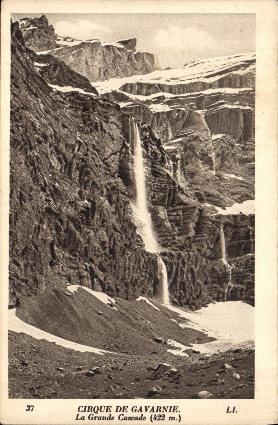 CPA cirque de Gavarnie La Grande Cascade 