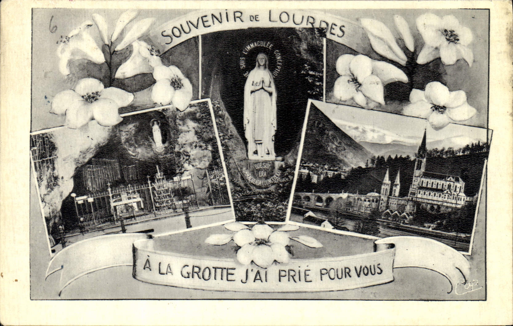 CPA Souvenir de Lourdes a la Grotte J'Ai Prie Pour Vous 