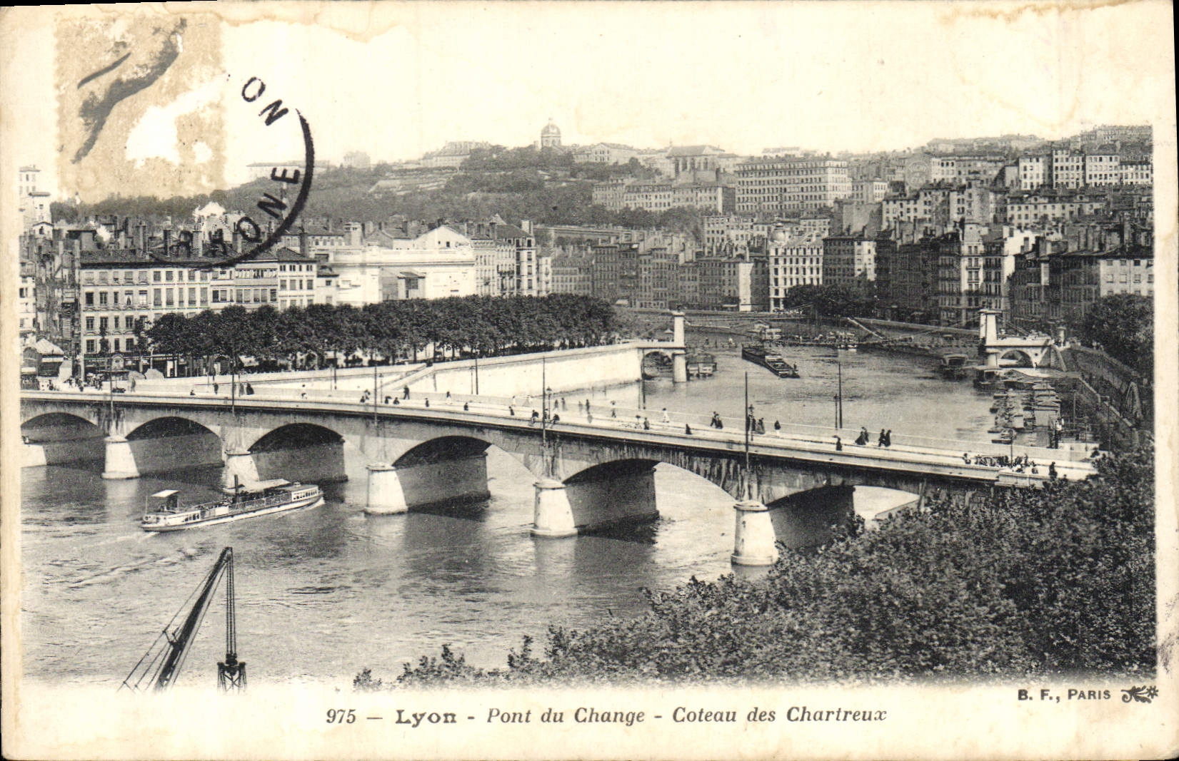 CPA Lyon Pont du Change Cotean des Chartreux 