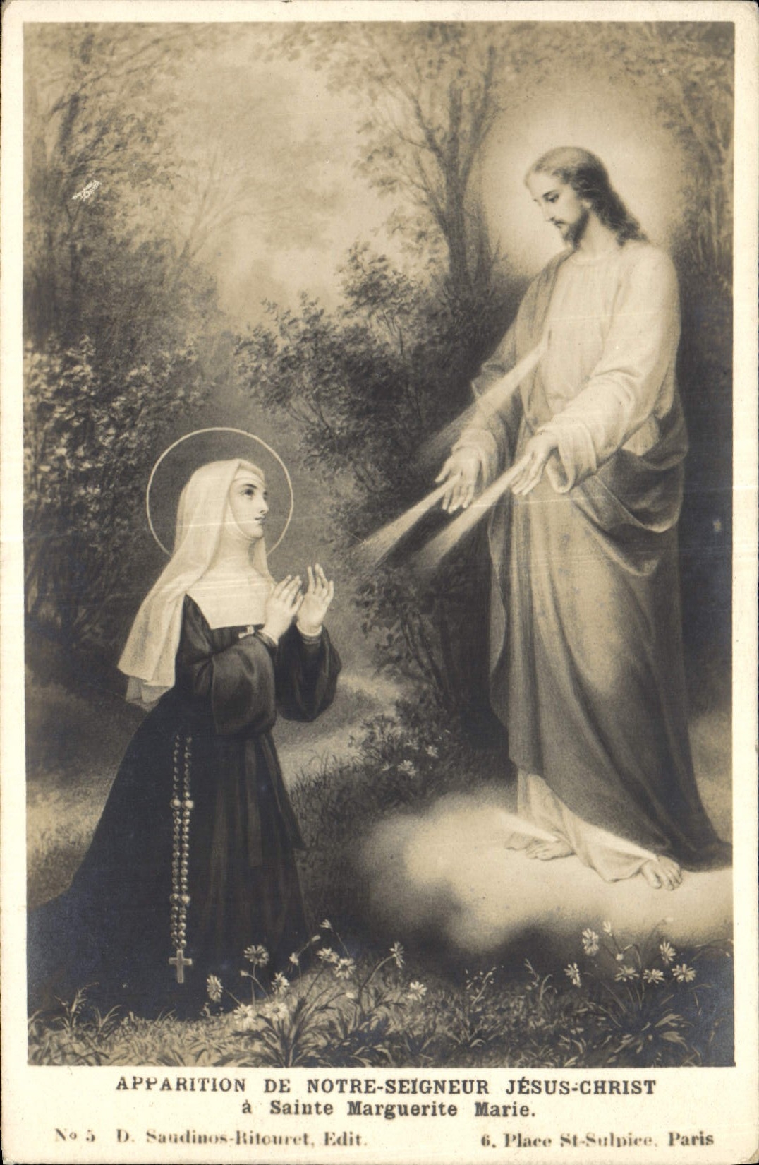 CPA Apparition de Notre Seigneur Jesus Christ a Salute Marguerite Marie