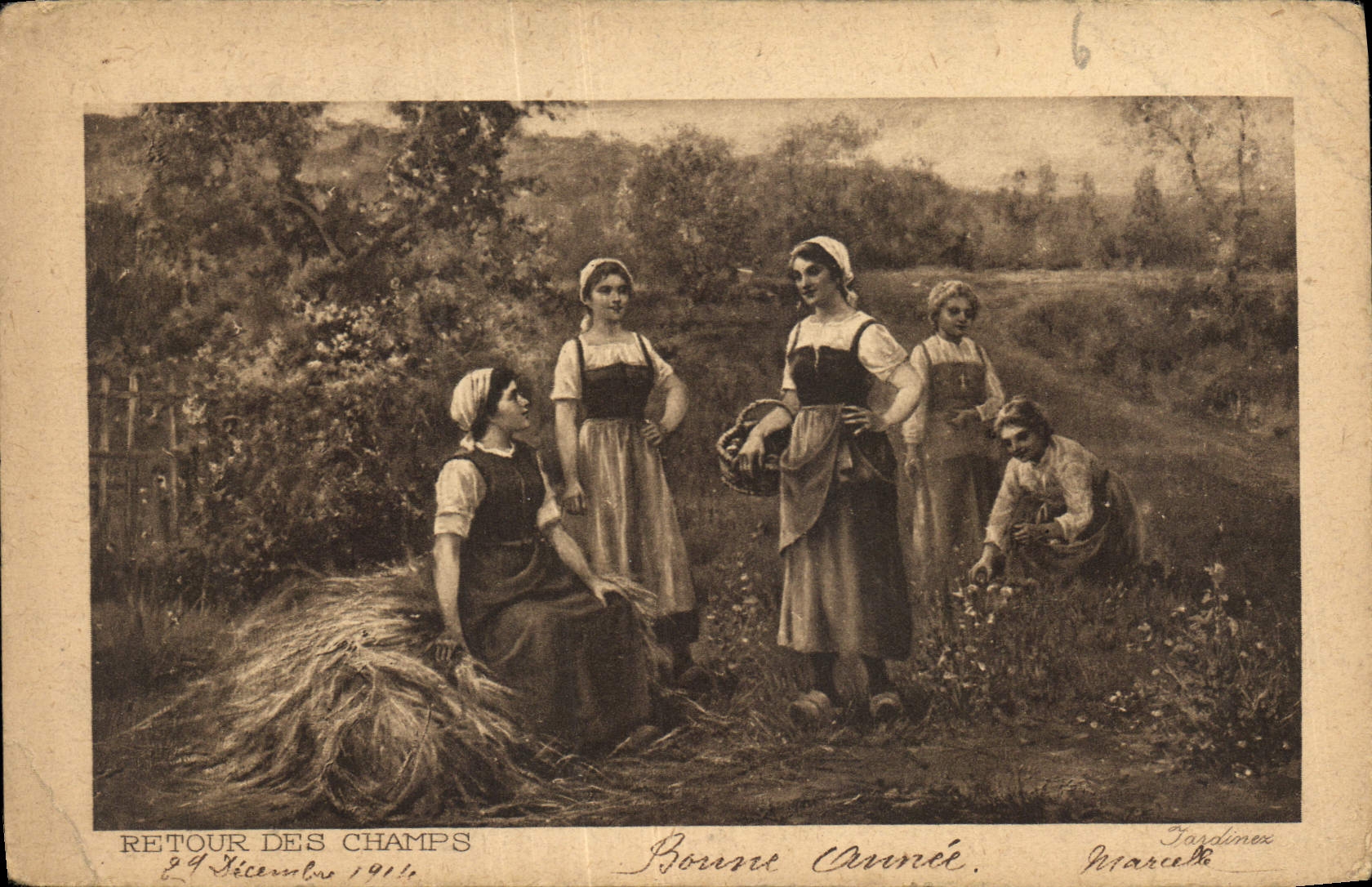 CPA Retour des Champs 