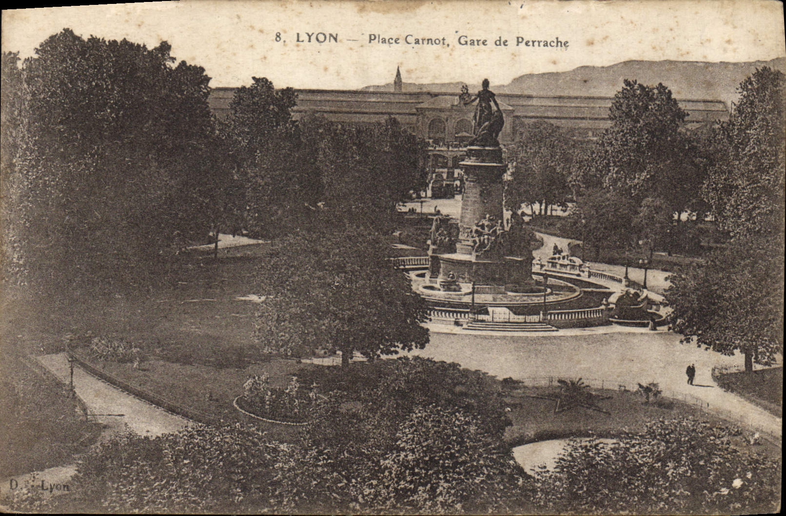 CPA Lyon  Place Carnot Gare de Perrache 