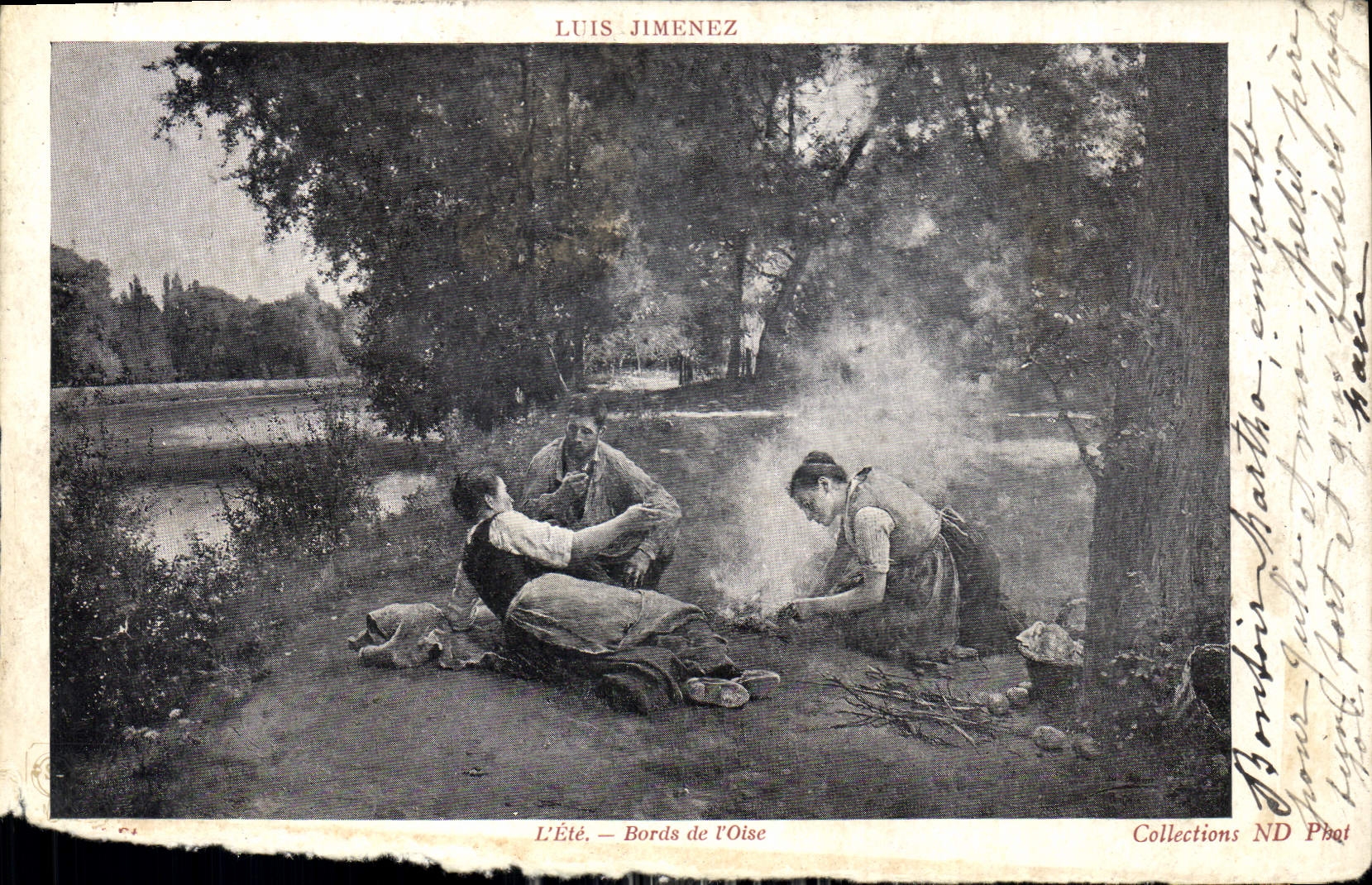 CPA Luis Jimenez L'Ete Bords de l'Oise 