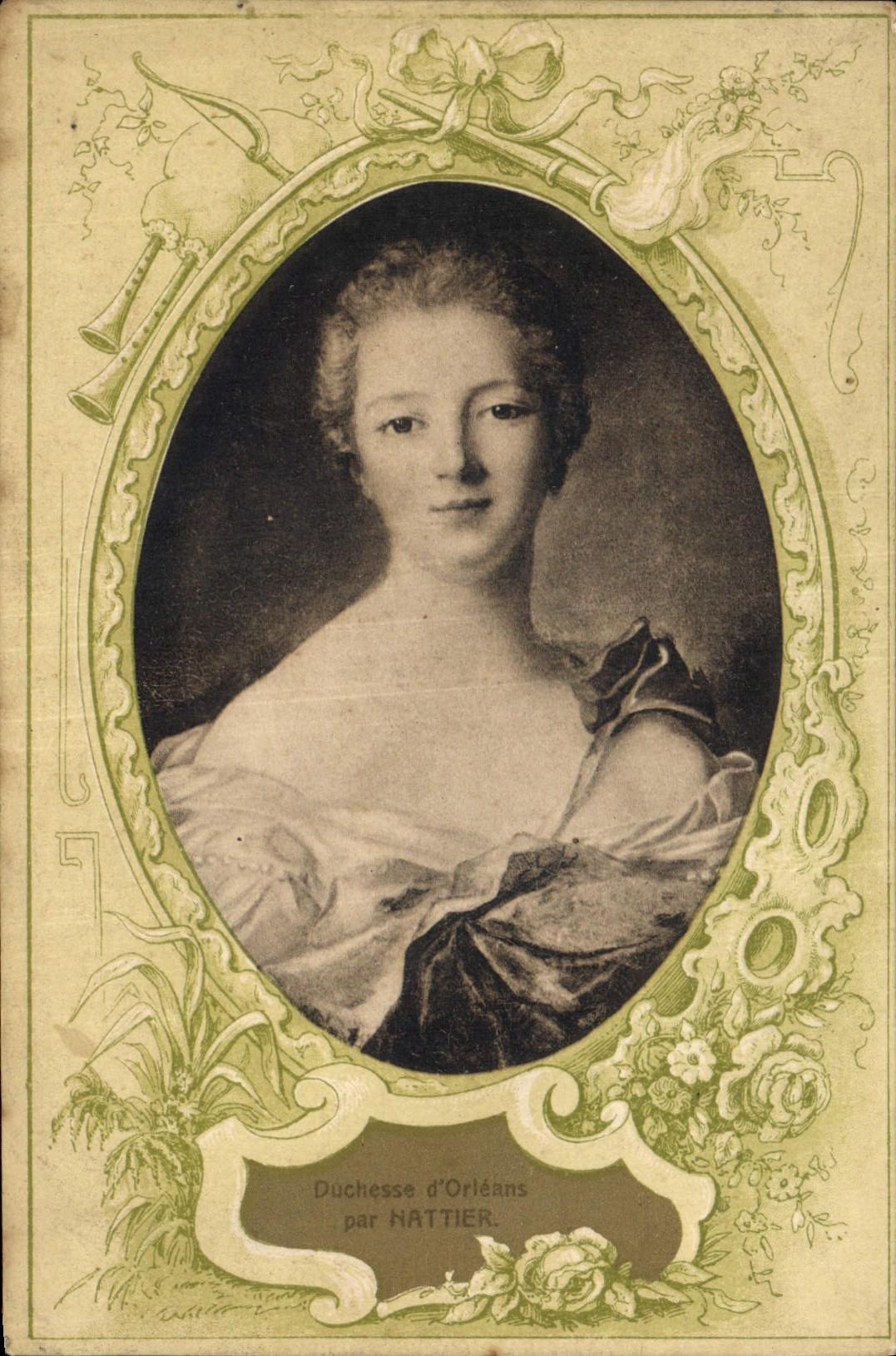 CPA Duchesse d'Orians par Hattier Femme