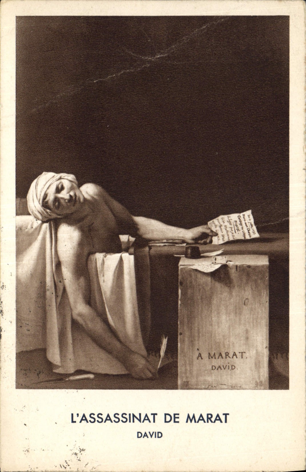 CPA L'Assasinat de Marat David 