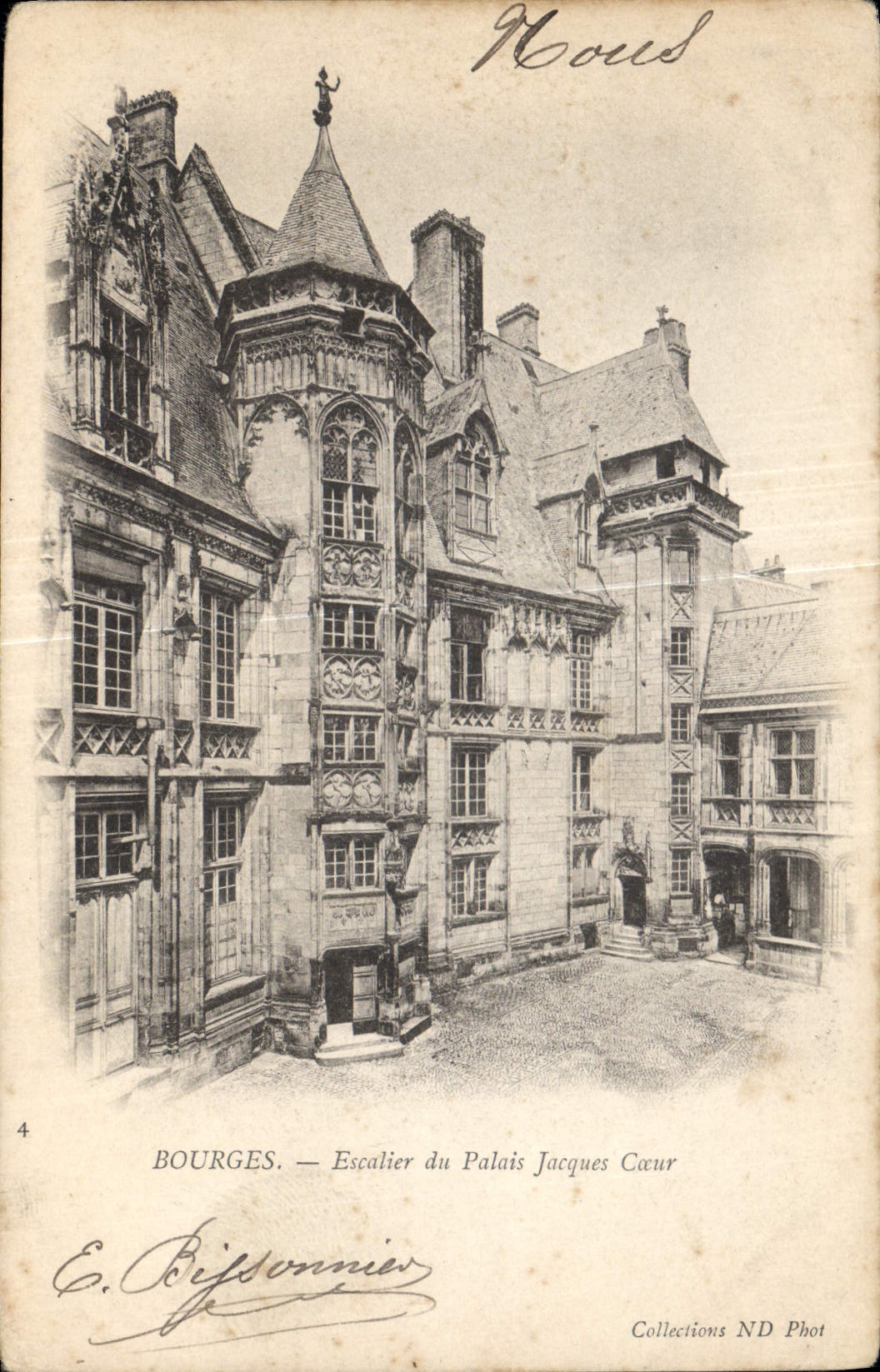 CPA Bourges Escalier du Palais Jacques Coeur 