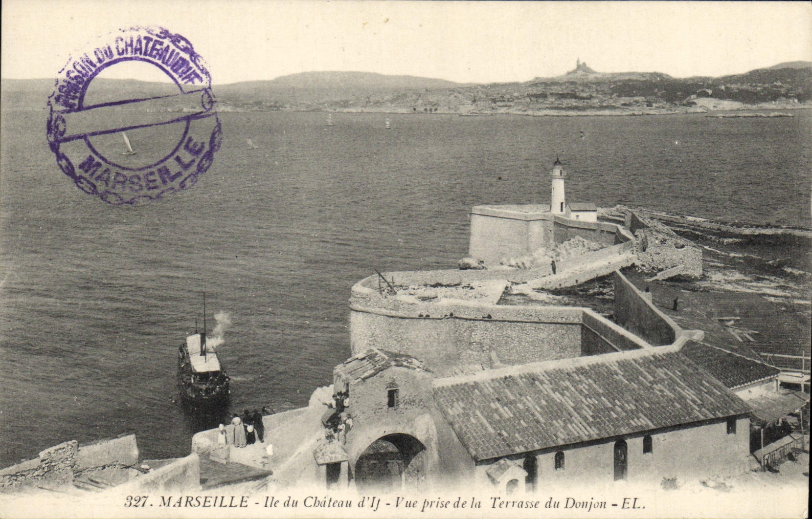 CPA Marseille Ile du Chateau d'If vue prise de la Terrasse du Donjon