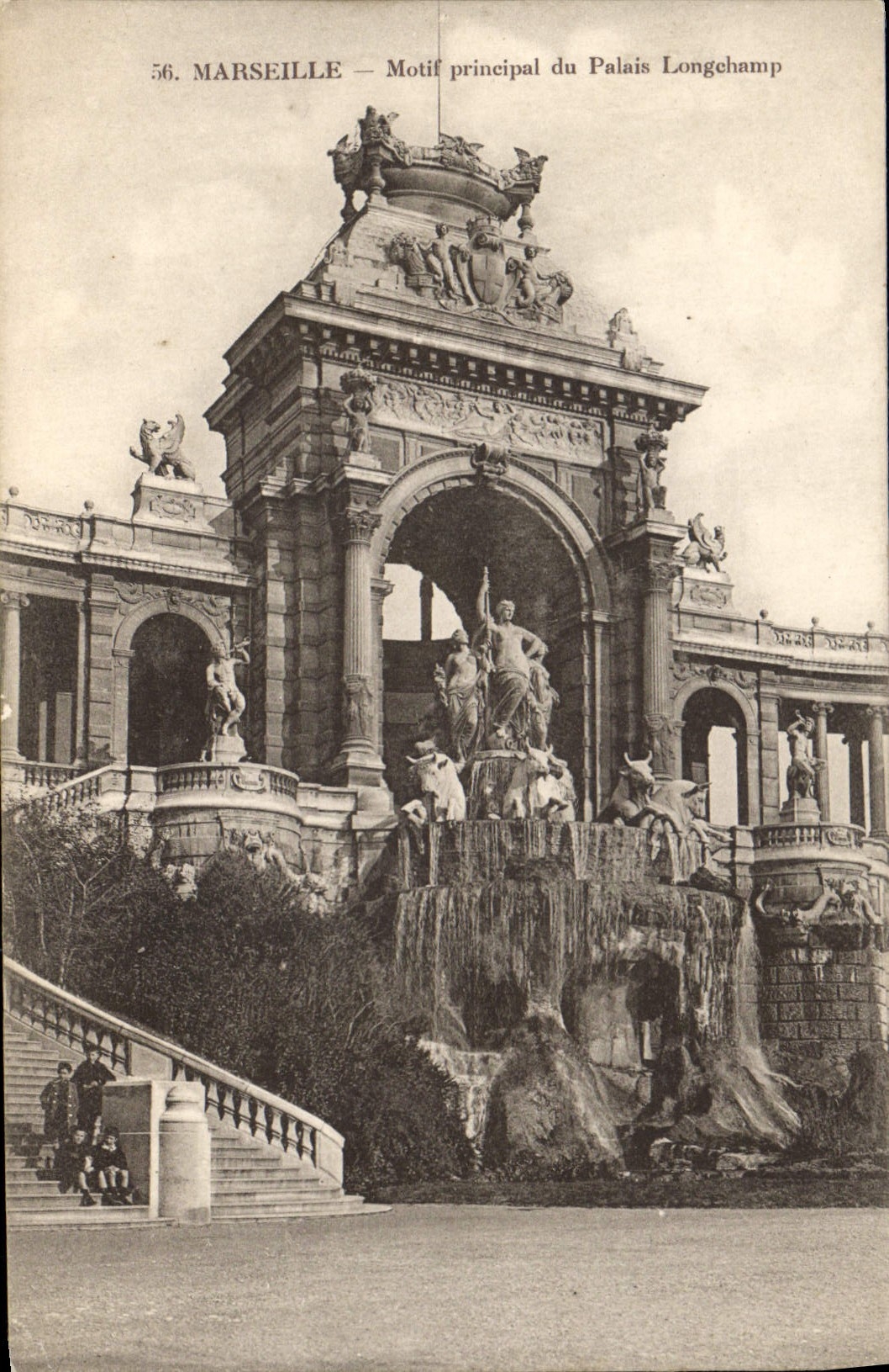 CPA Marseille Motif Principal du Palais Longchamp 