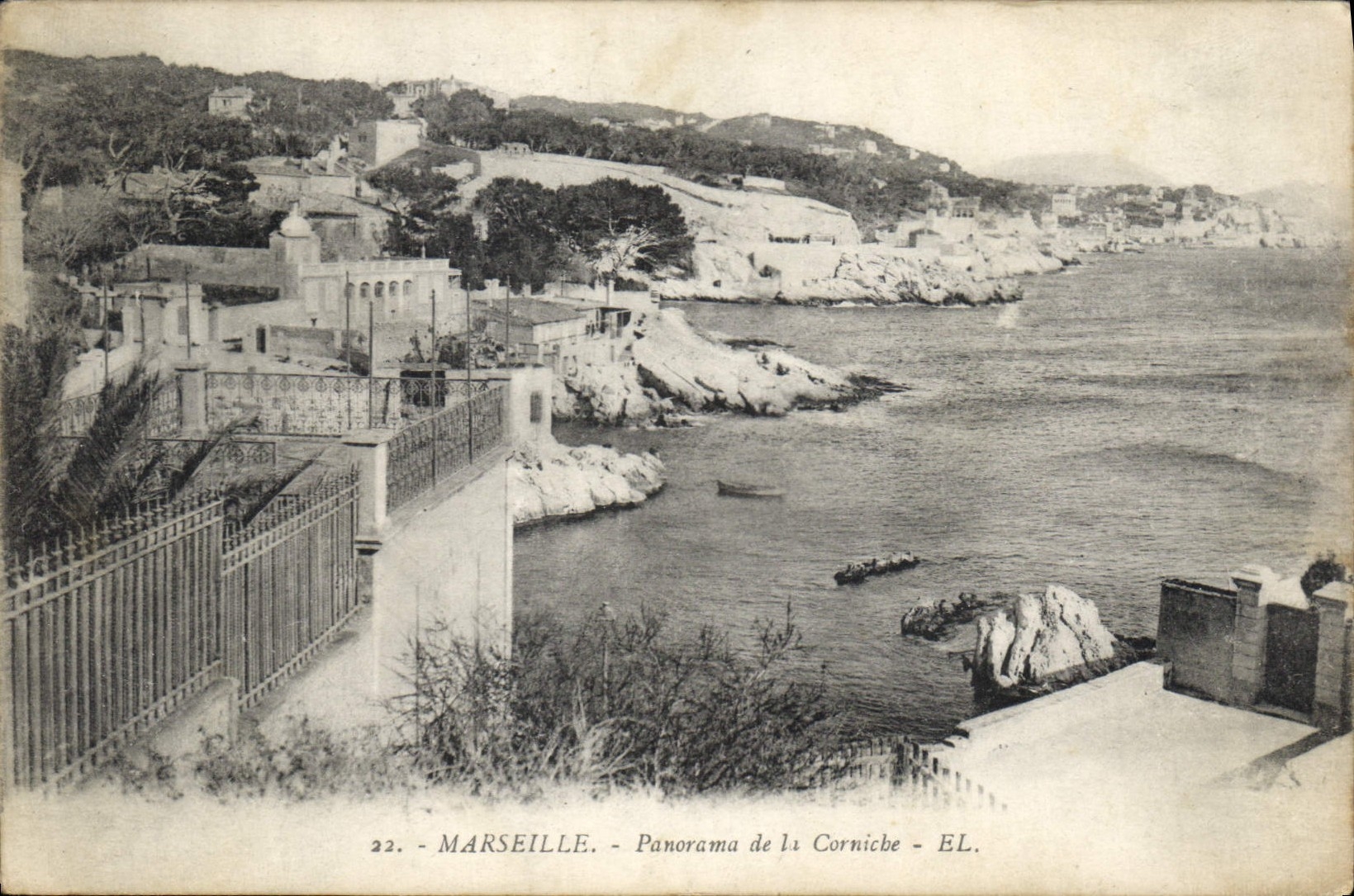 CPA Marseille Panorama de la Corniche 