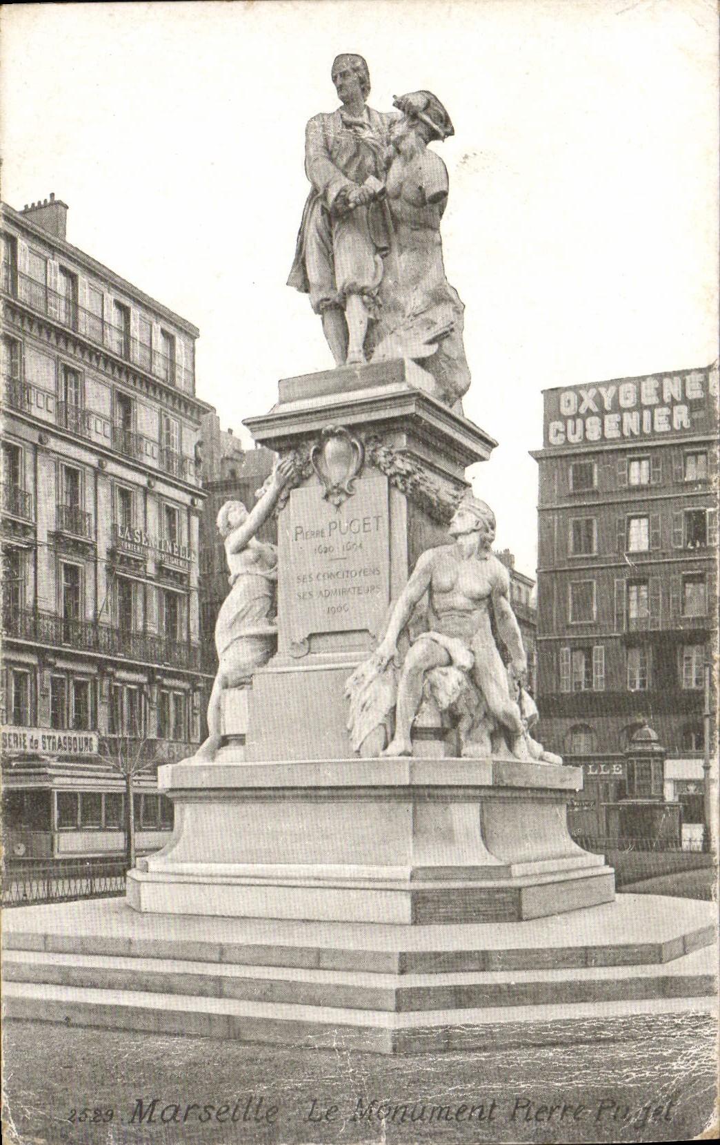 CPA Marseille le Monument Pierre Puget 