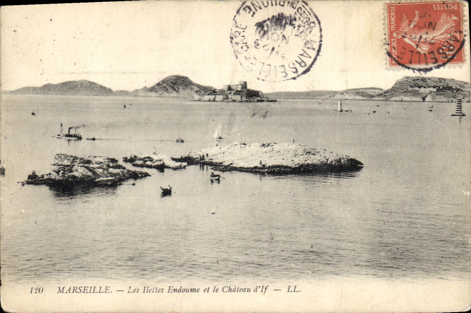 CPA Marseille Les Ilettes Endoume et le Chateau d'If