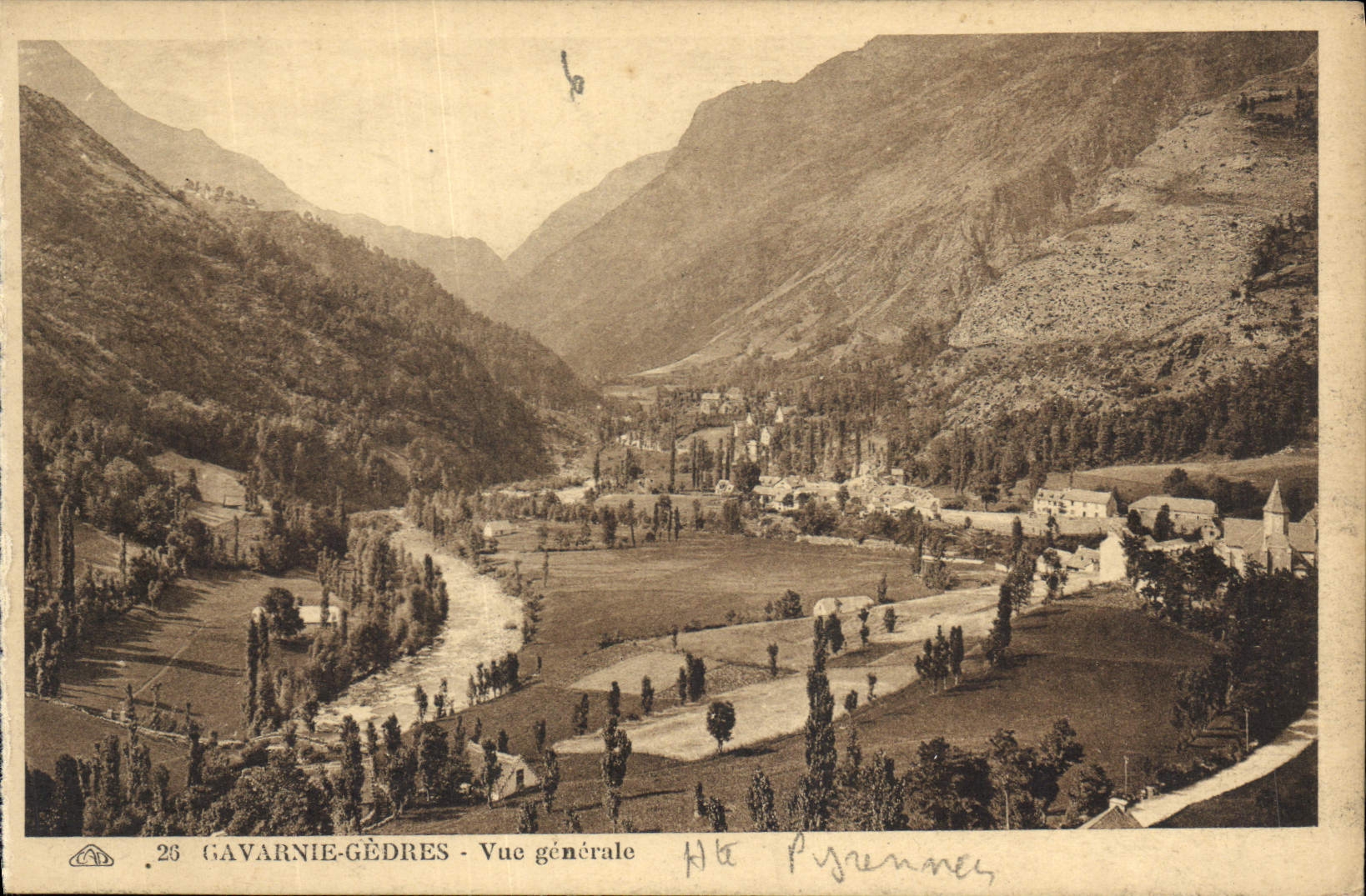 CPA Gavarnie Gedres vue generale 