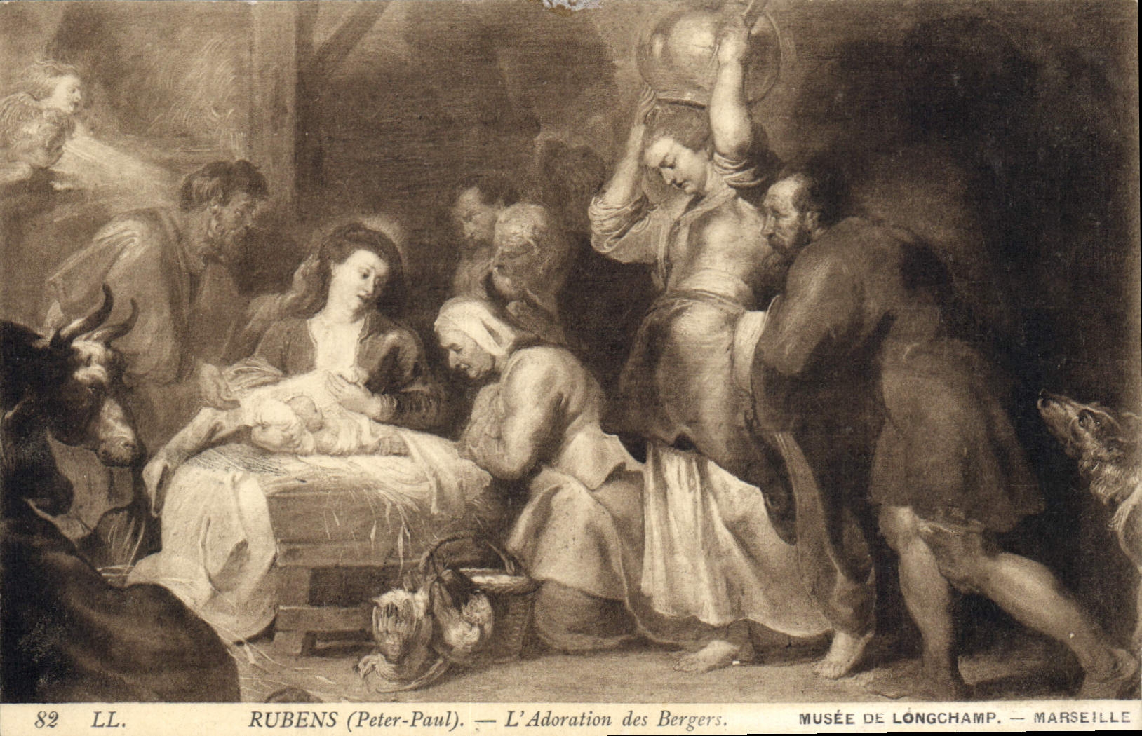 CPA Rubens Peter Paul l'Adoration des Berges Musee de Longchamp Marseille 