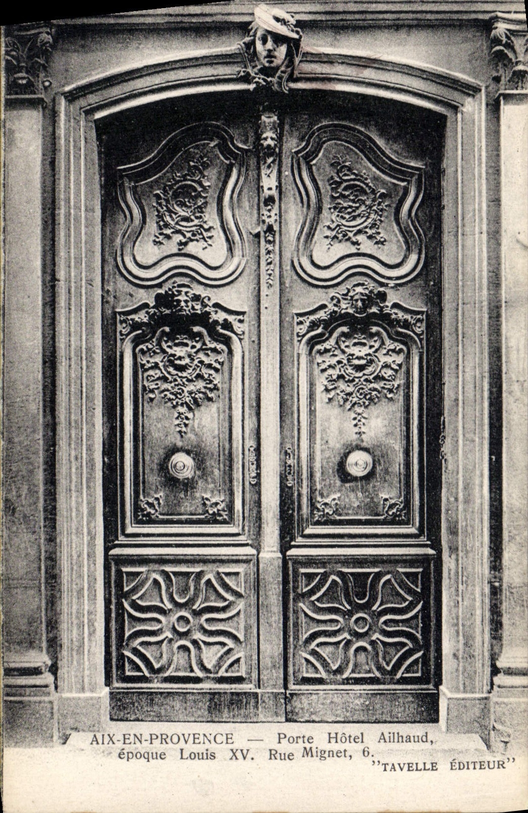 CPA Aix en Provence Porte Hotel Ailhaud epoque Louis XV rue Mignet