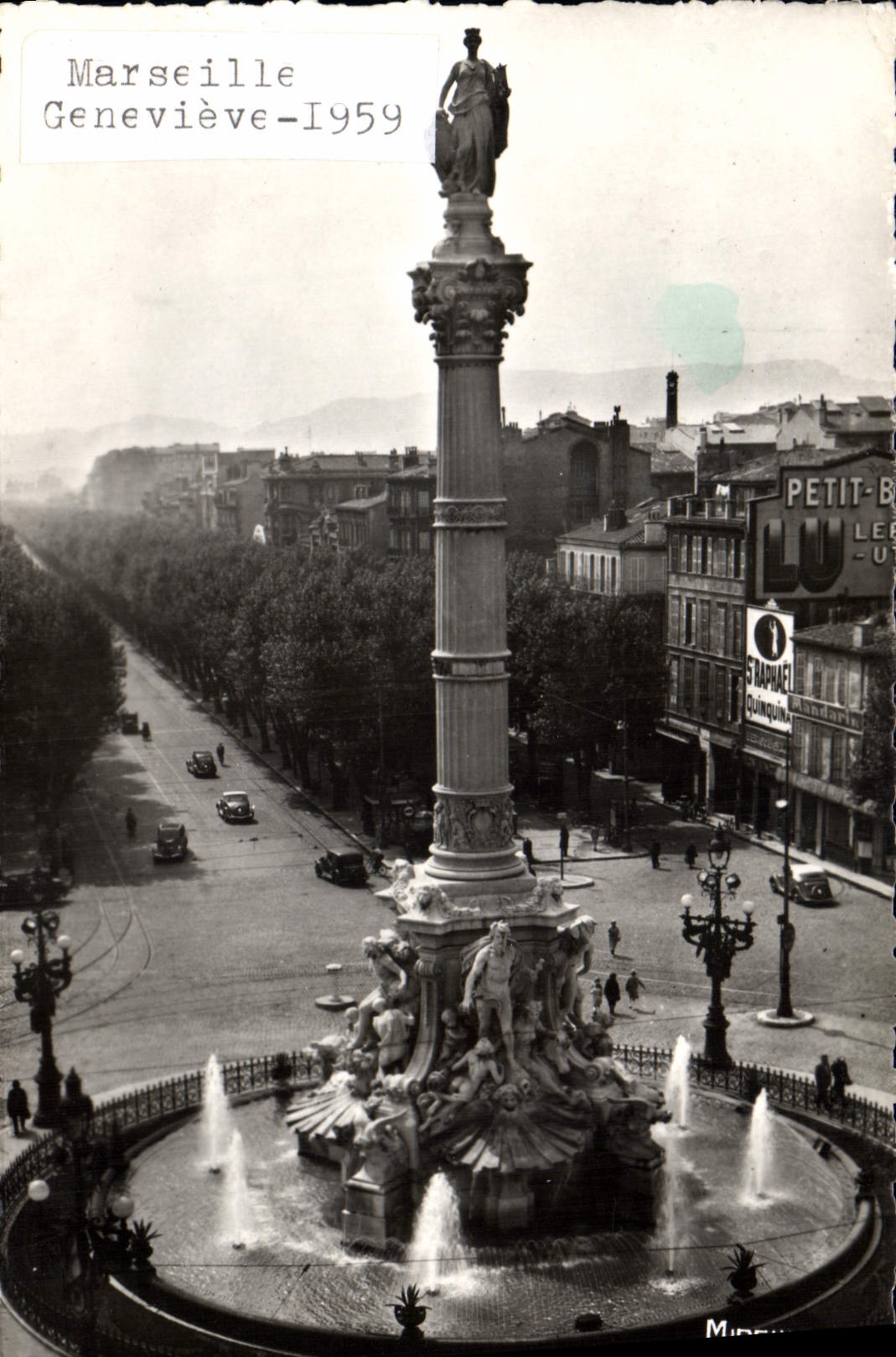 CPA Marseille Genevieve 1959 