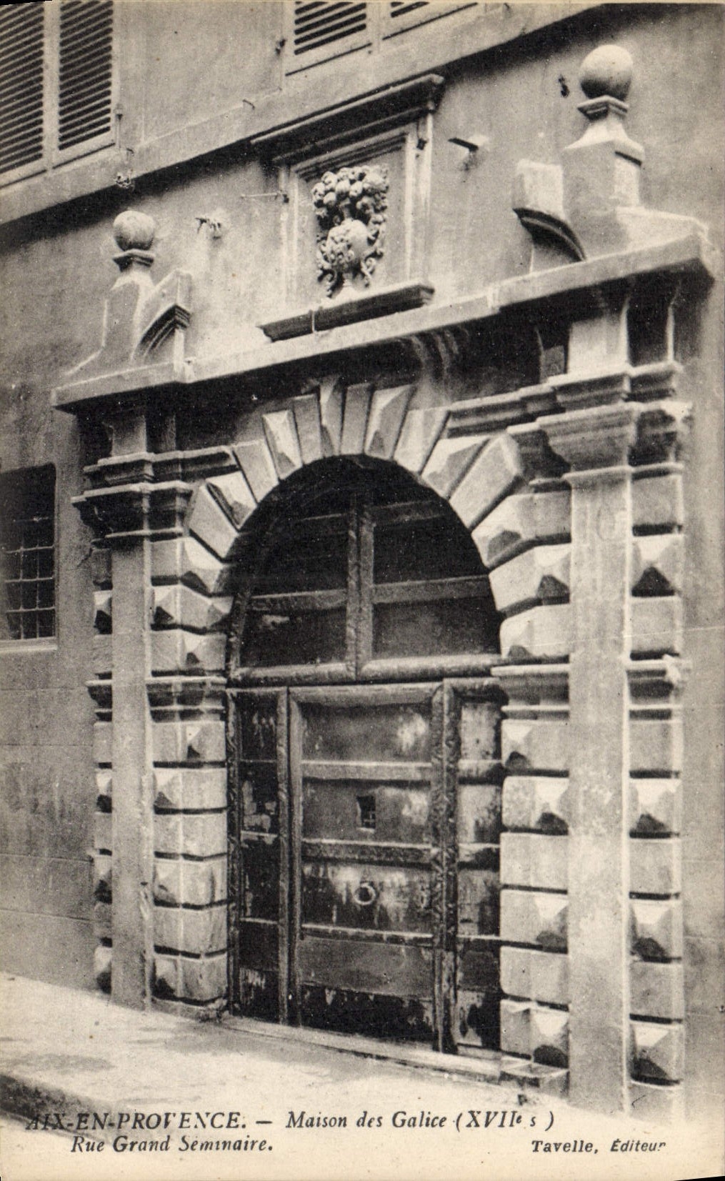 CPA Aix en provence Maison des Galice XVII S rue Grand Seminaire