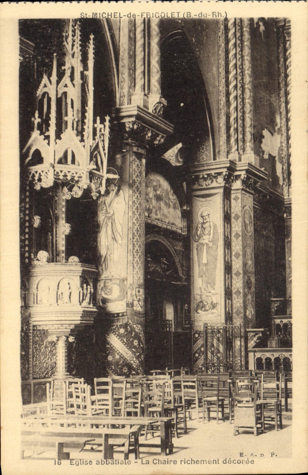 CPA St Michel de Frigolet B du Rh Eglise abbatiale la Chaire richement decoree 