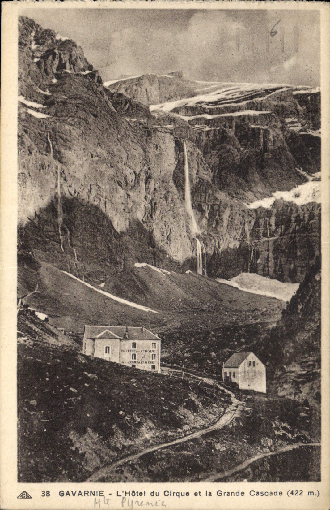 CPA Gavarnie l'Hotel du Cirque et la Grande Cascade 