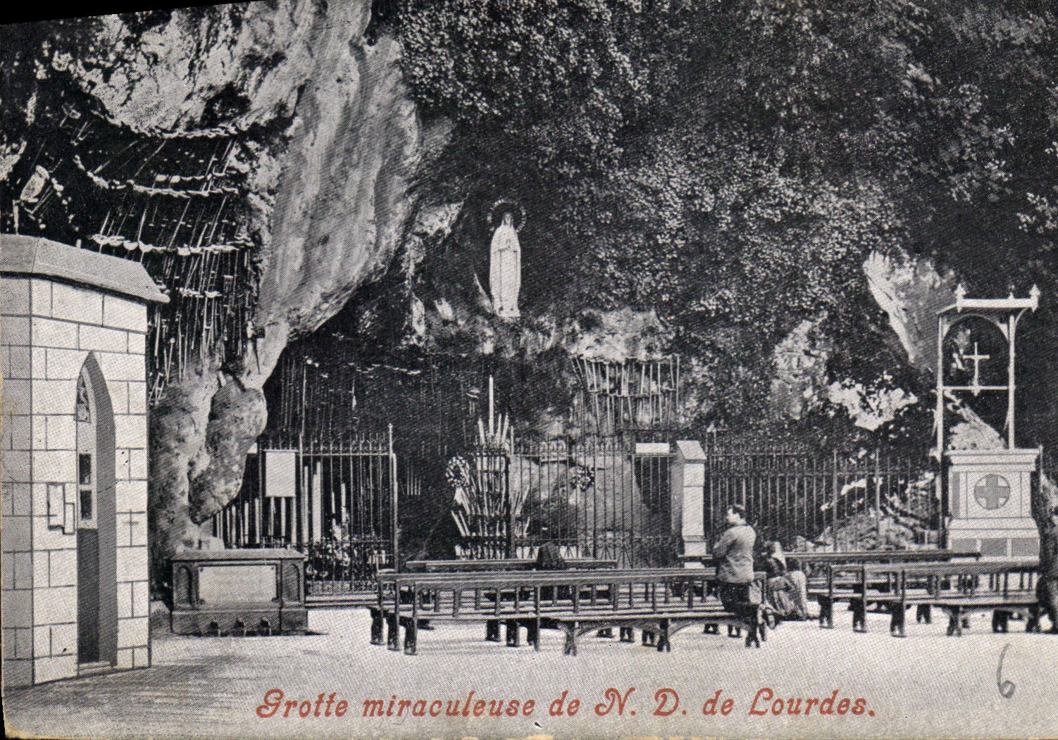 CPA Grotte miraculeuse de N D de Lourdes 