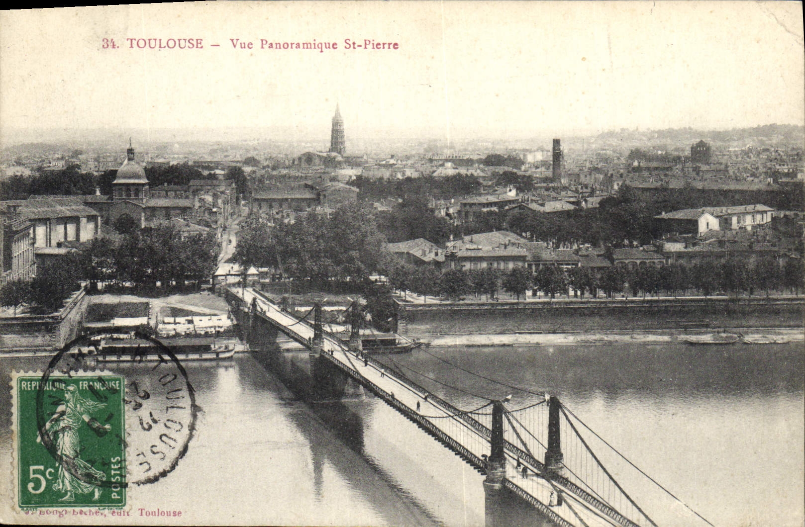 CPA Toulouse vue panoramique St Pierre
