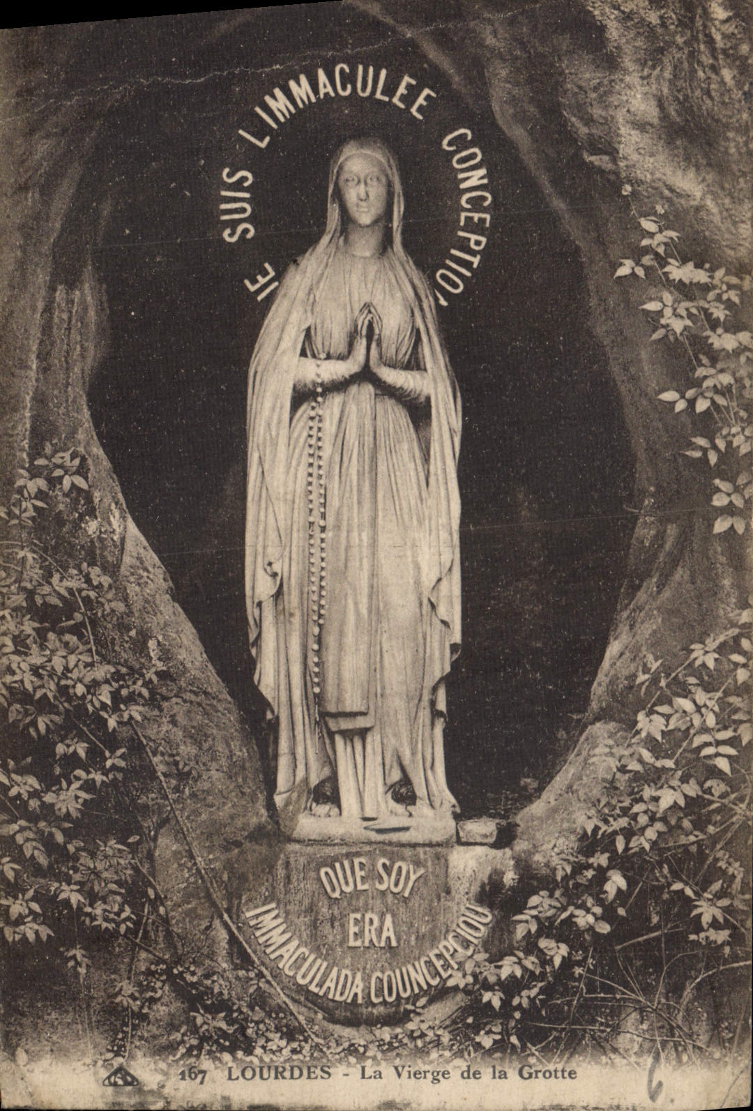 CPA Lourdes la Vierge de la Grotte 