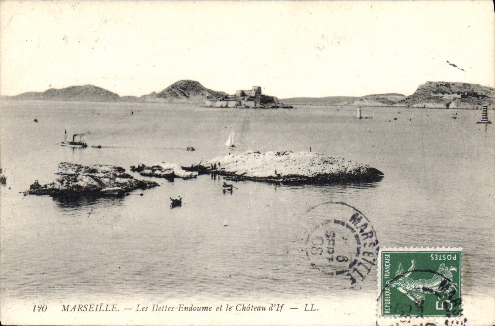 CPA Marseille les Ilettes Endoume et le Chateau d'If 