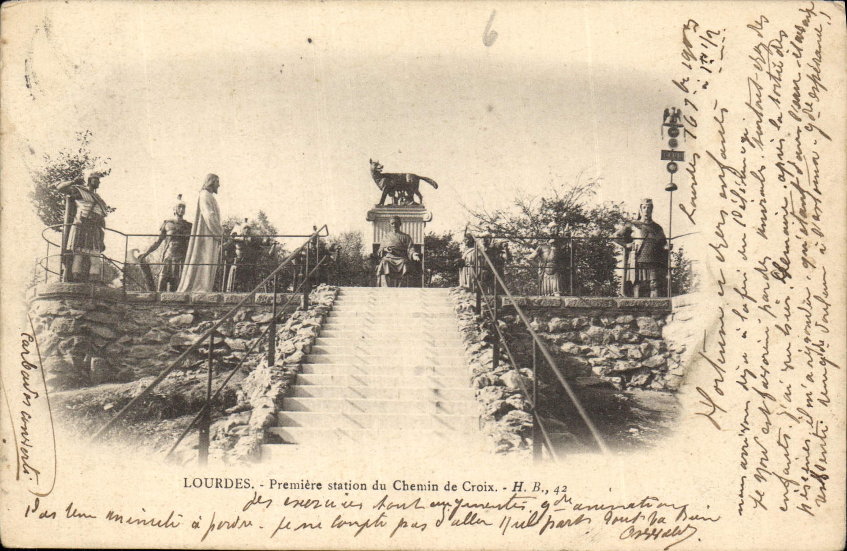 CPA Lourdes Premiere station du Chemin de Croix