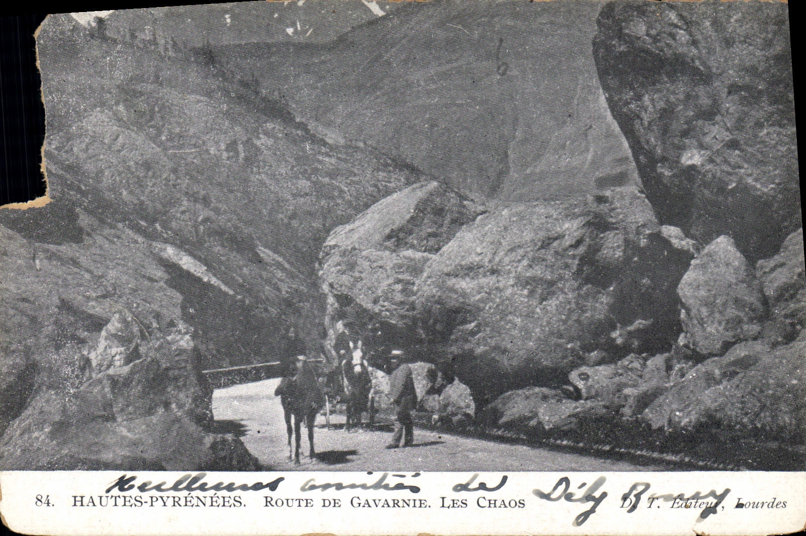 CPA Hautes Pyrenees route de Gavarnie les Chaos 