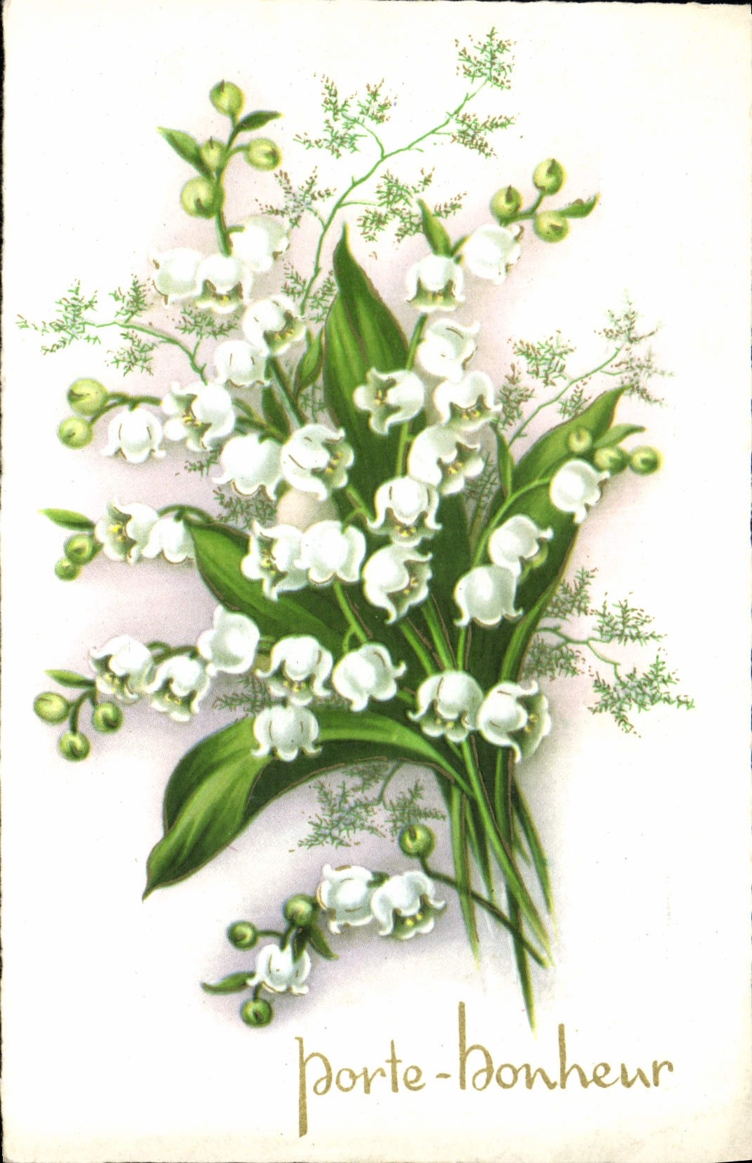 CPA Porte Bonheur Fleurs