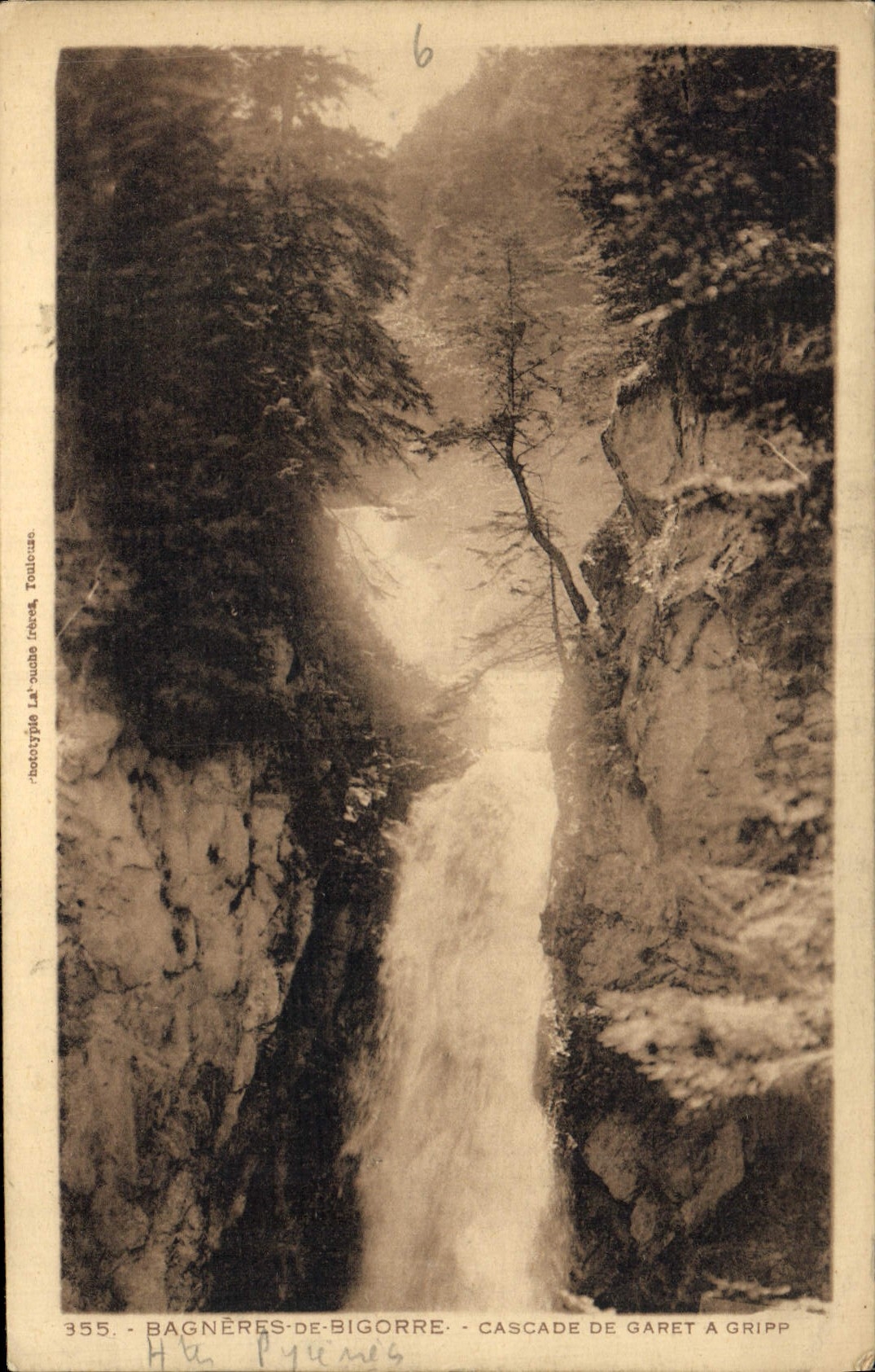 CPA Bagneres de Bigorre Cascade de Garet a Gripp