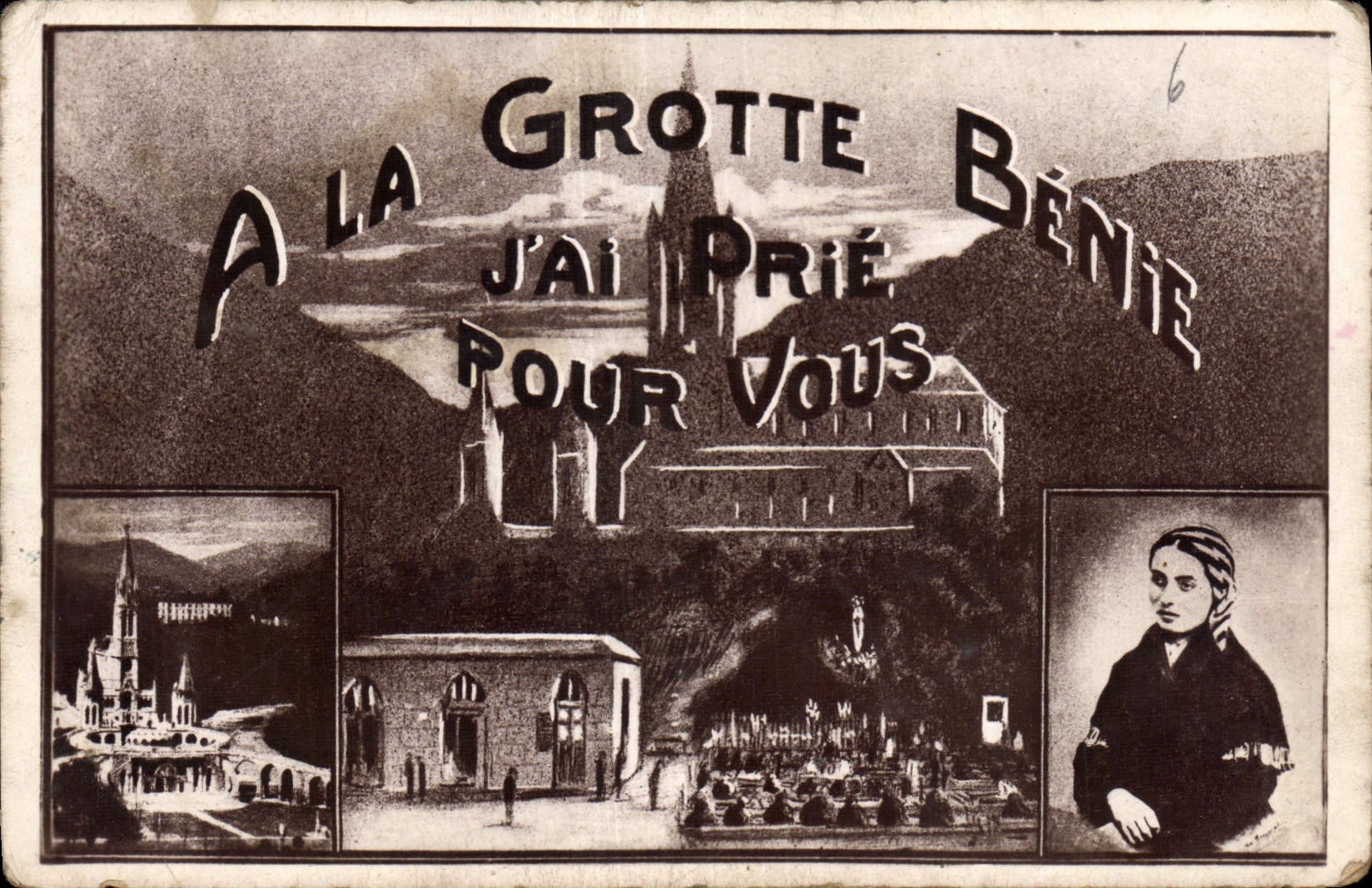 CPA Lourdes Souvenir 