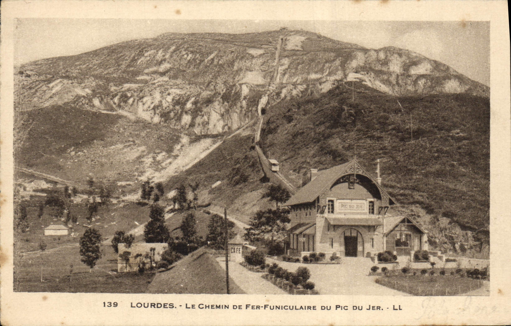 CPA Lourdes le Chemin de Fer Funiculaire du Pic du Jer 