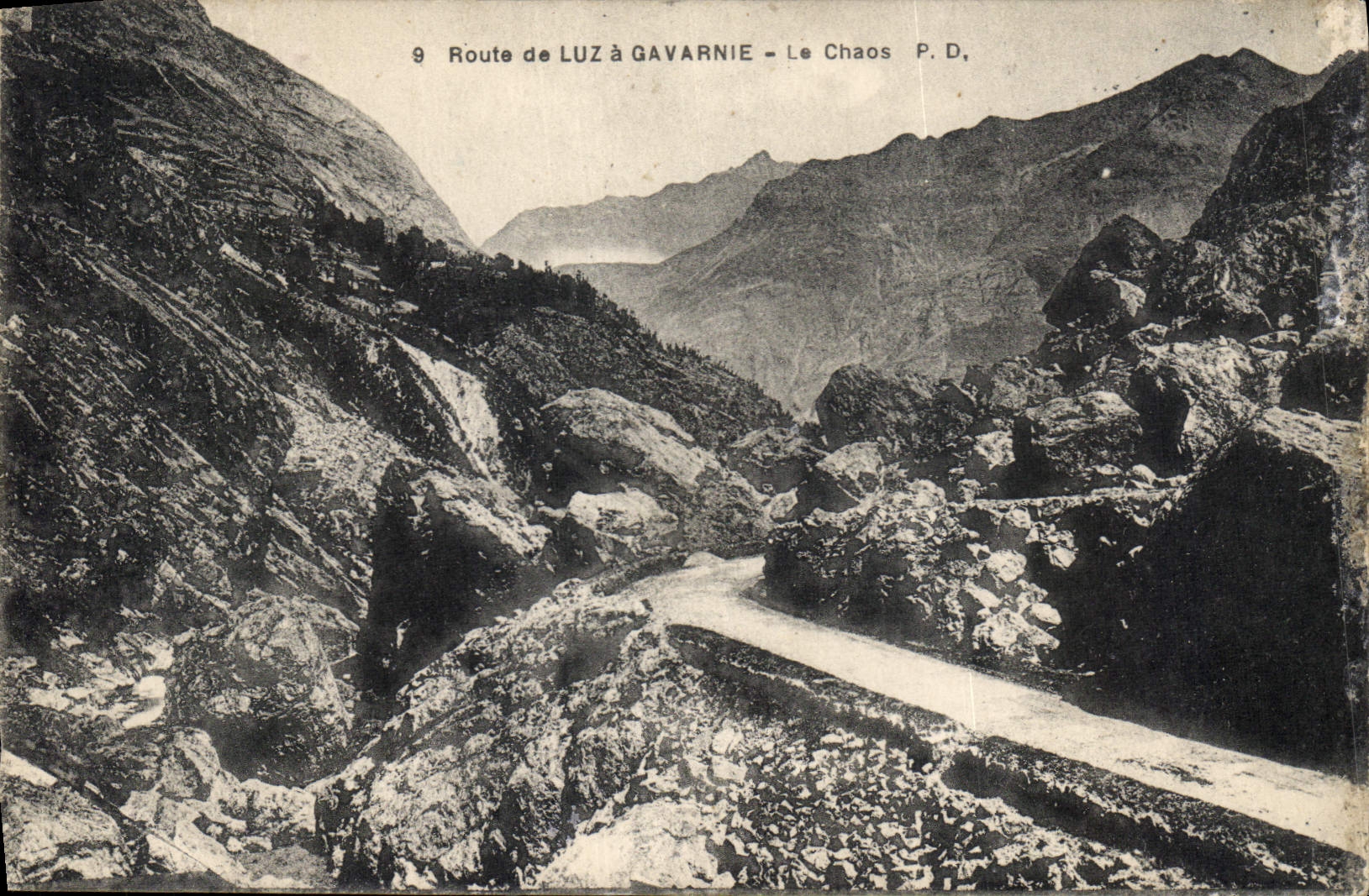 CPA Route de Luz a Gavarnie le Chaos 