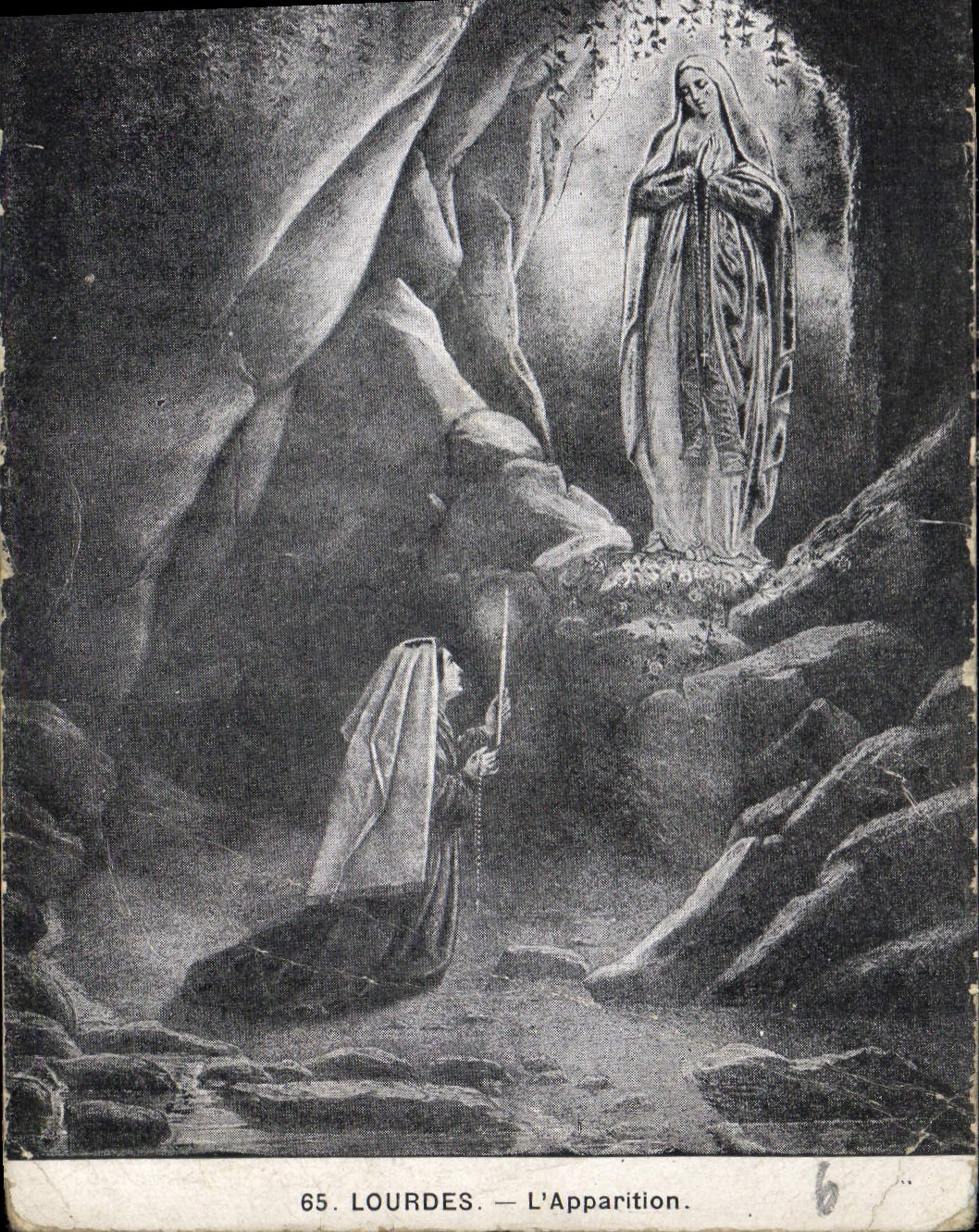 CPA Lourdes l'Apparation 