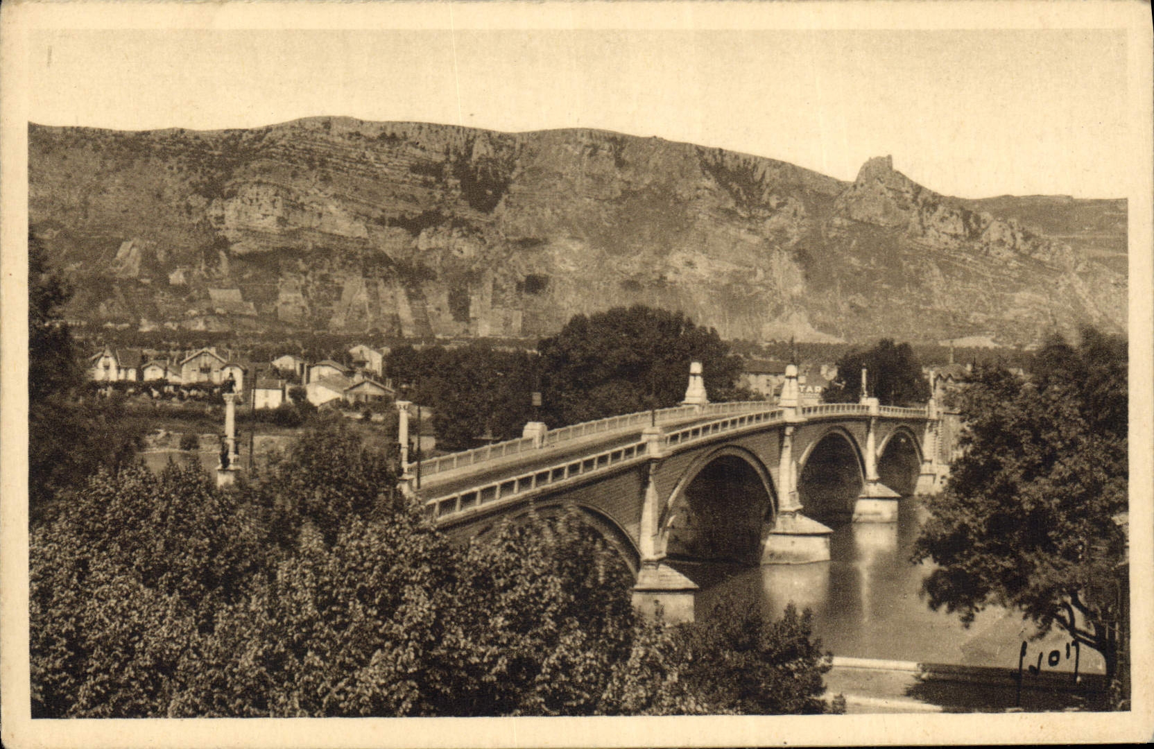 CPA La Douce France Valence Drome le Pont de St Peray et le Rhone 