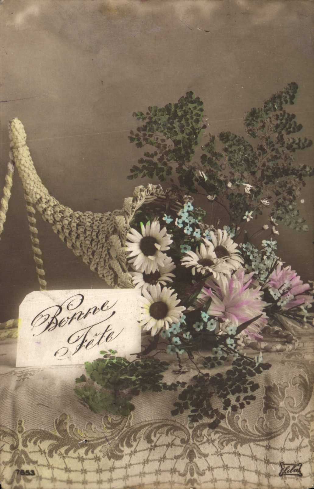 CPA Bonne fete Fleurs