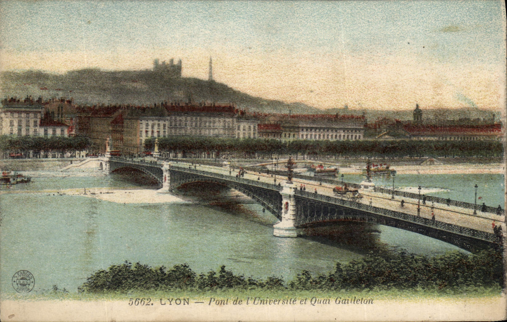 CPA Lyon Pont de l'Universite et Quai Gailleton 