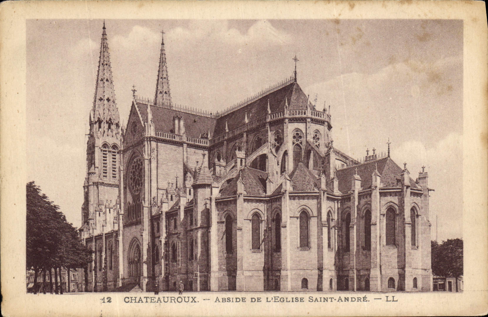CPA Chateauroux Abside de l'Eglise Saint Andre