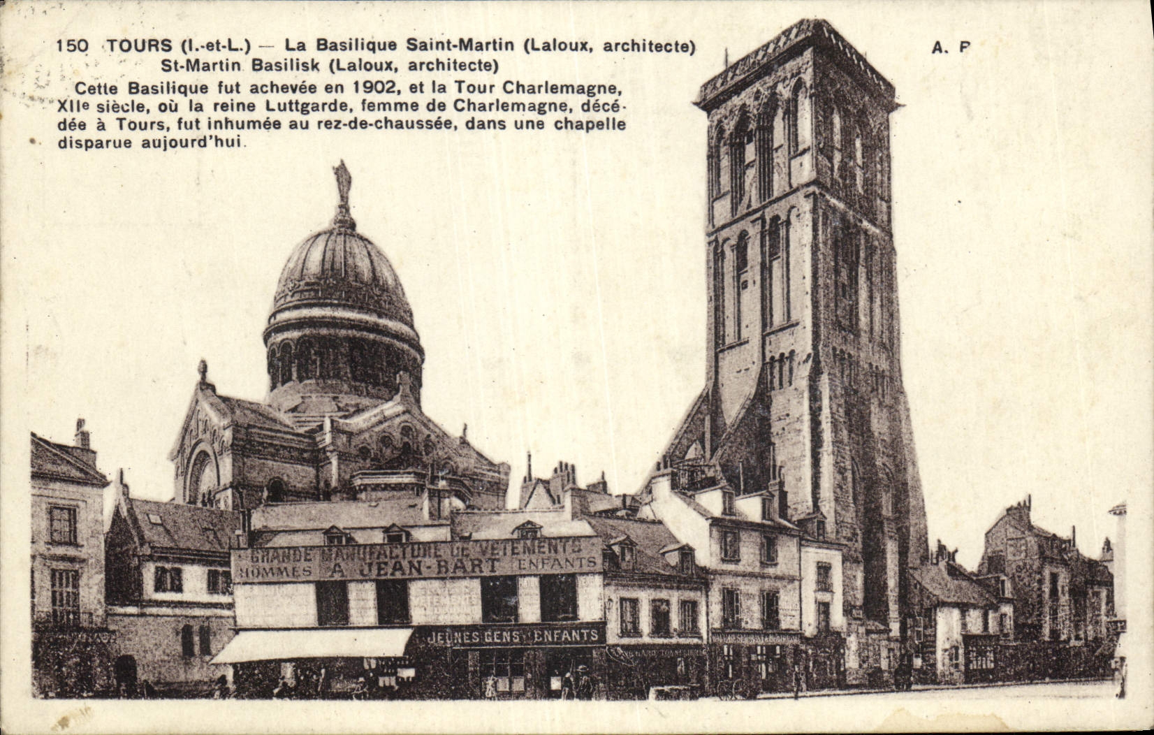 CPA Tours I et L La Basilique Saint Martin Laloux architecte 