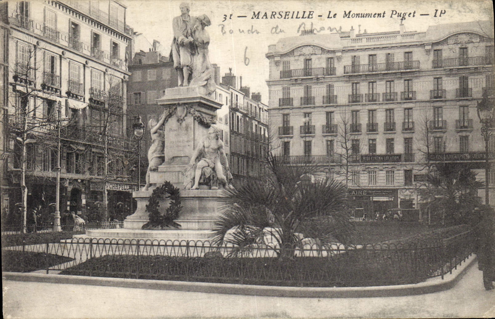 CPA Marseille le Monument Puget 