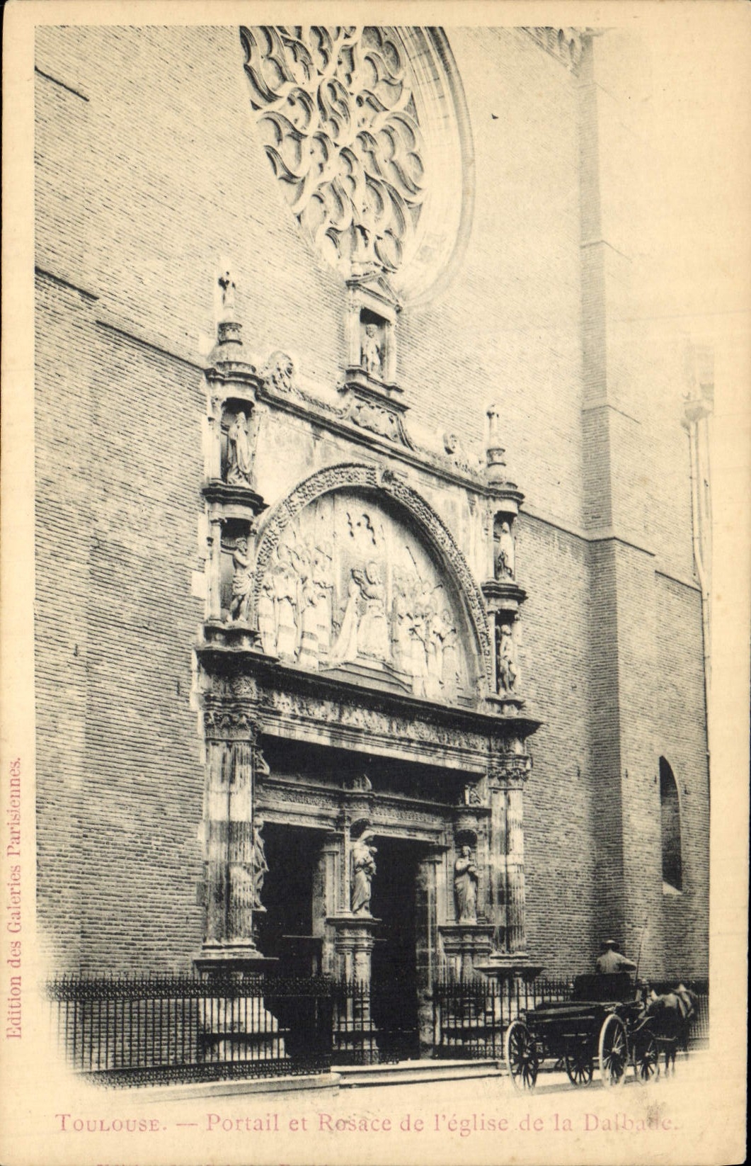 CPA Toulouse Portail et Rosace de l'eglise de la Dalbade