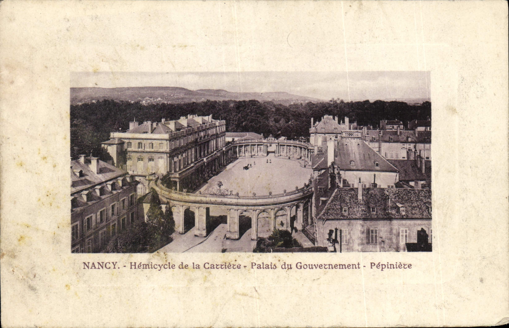 CPA Nancy Hemicycle de la Carriere Palais du Gouvernement Pepiniere 