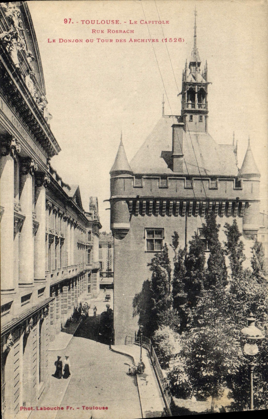 CPA Toulouse Le Capitole Rue Rosbach Le Donjon ou Tour des Archives