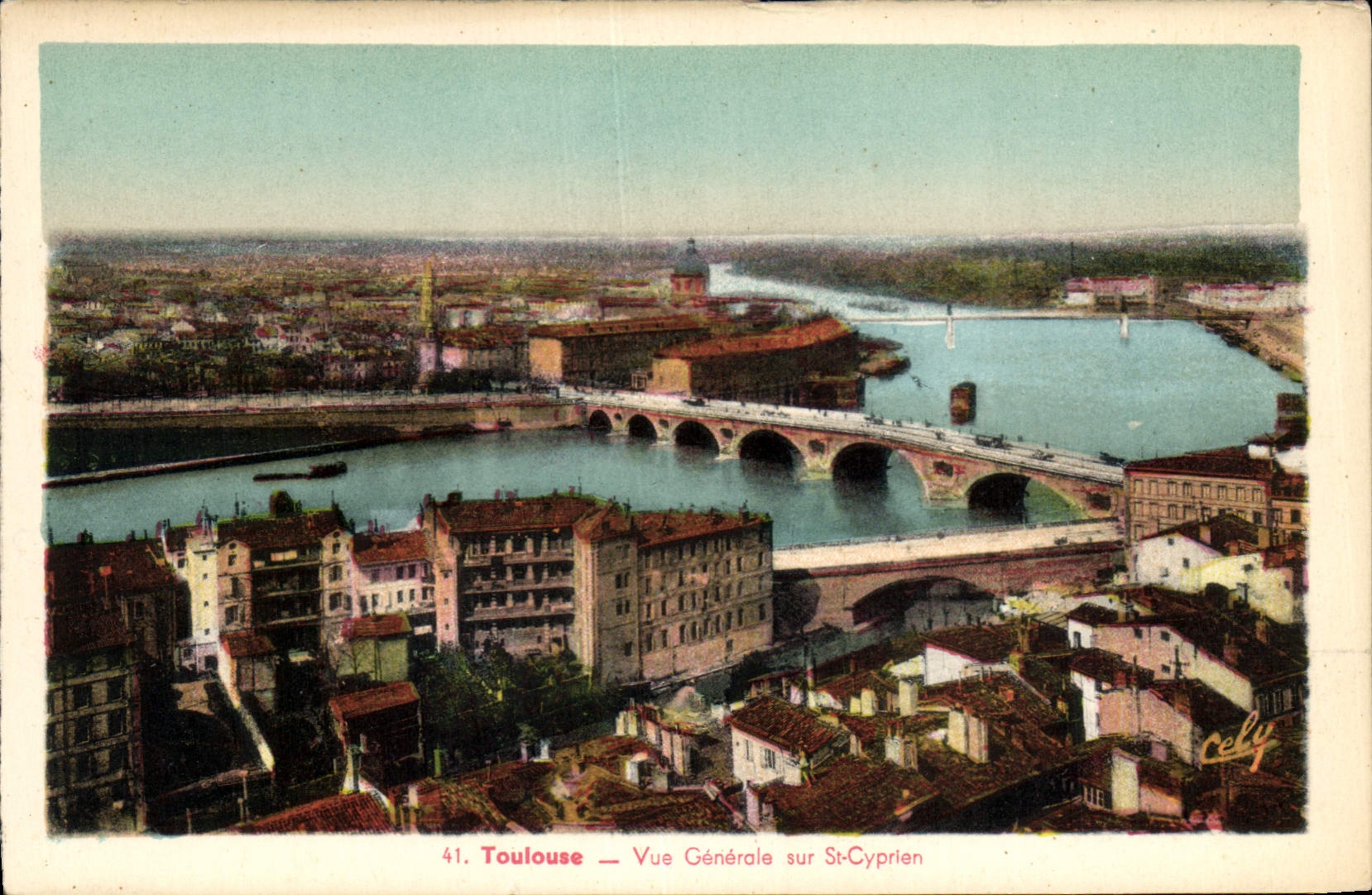 CPA Toulouse Vue Generale sur St Cryptien 