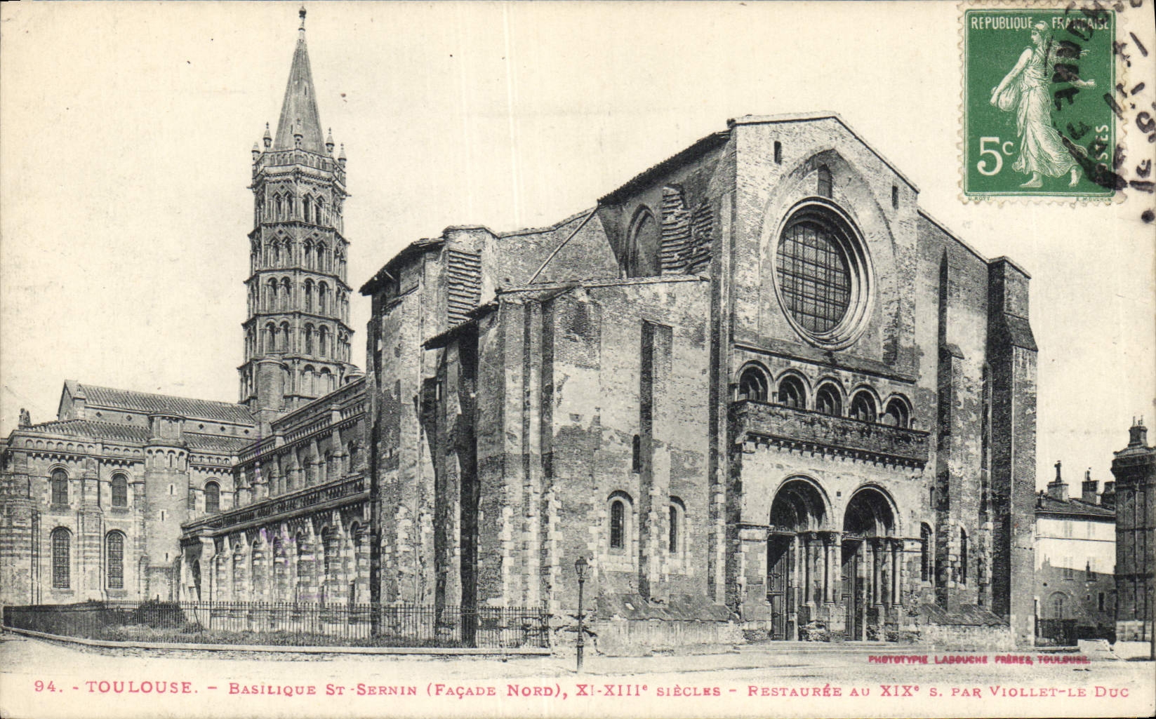 CPA Toulouse Basilique St Sernin Facade Nord 