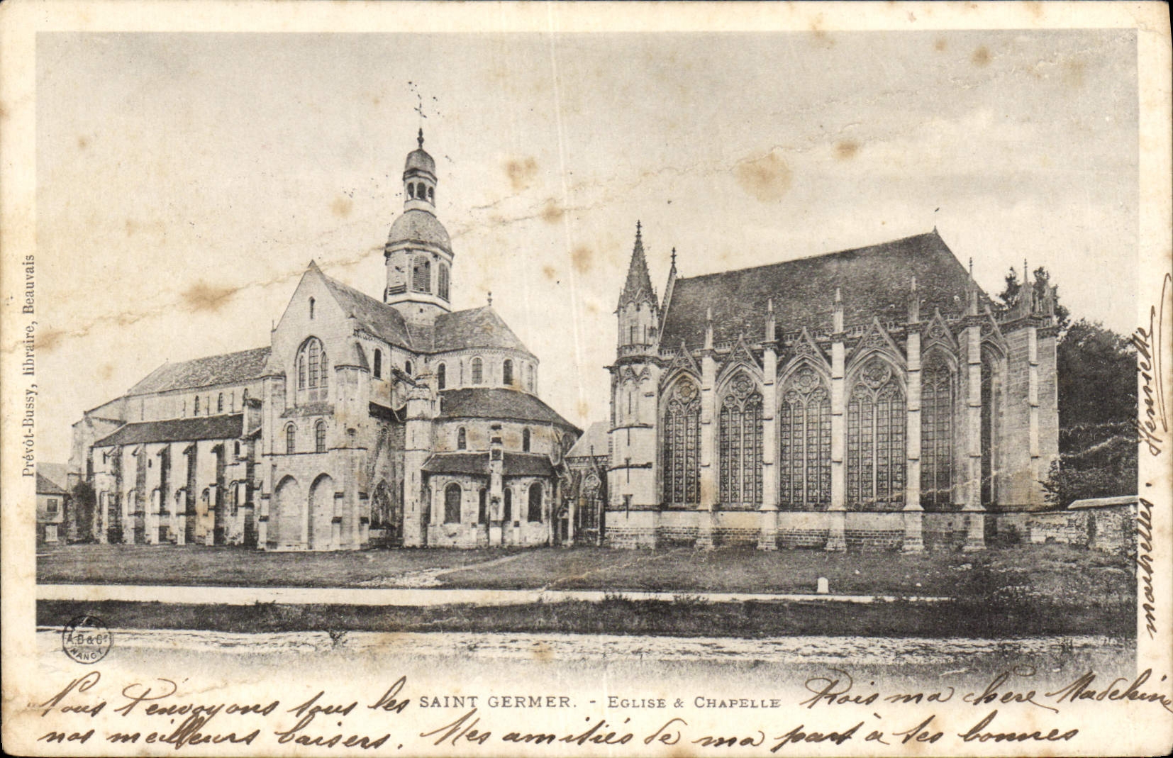 CPA Saint Germer Eglise a Chapelle