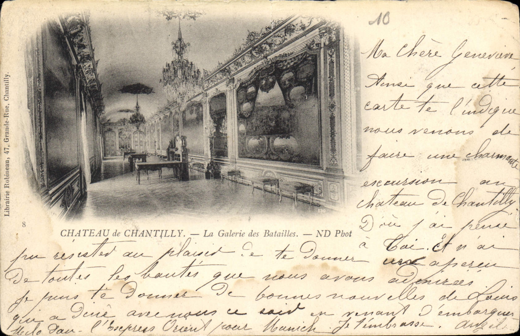 CPA Chateau de Chantilly La Galerie des Batailles 