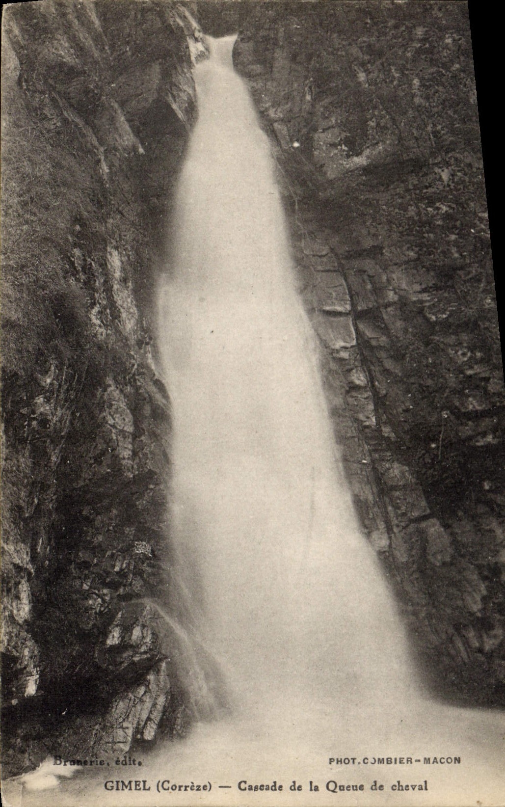 CPA Gimel Correze Cascade de la Queue de cheval 