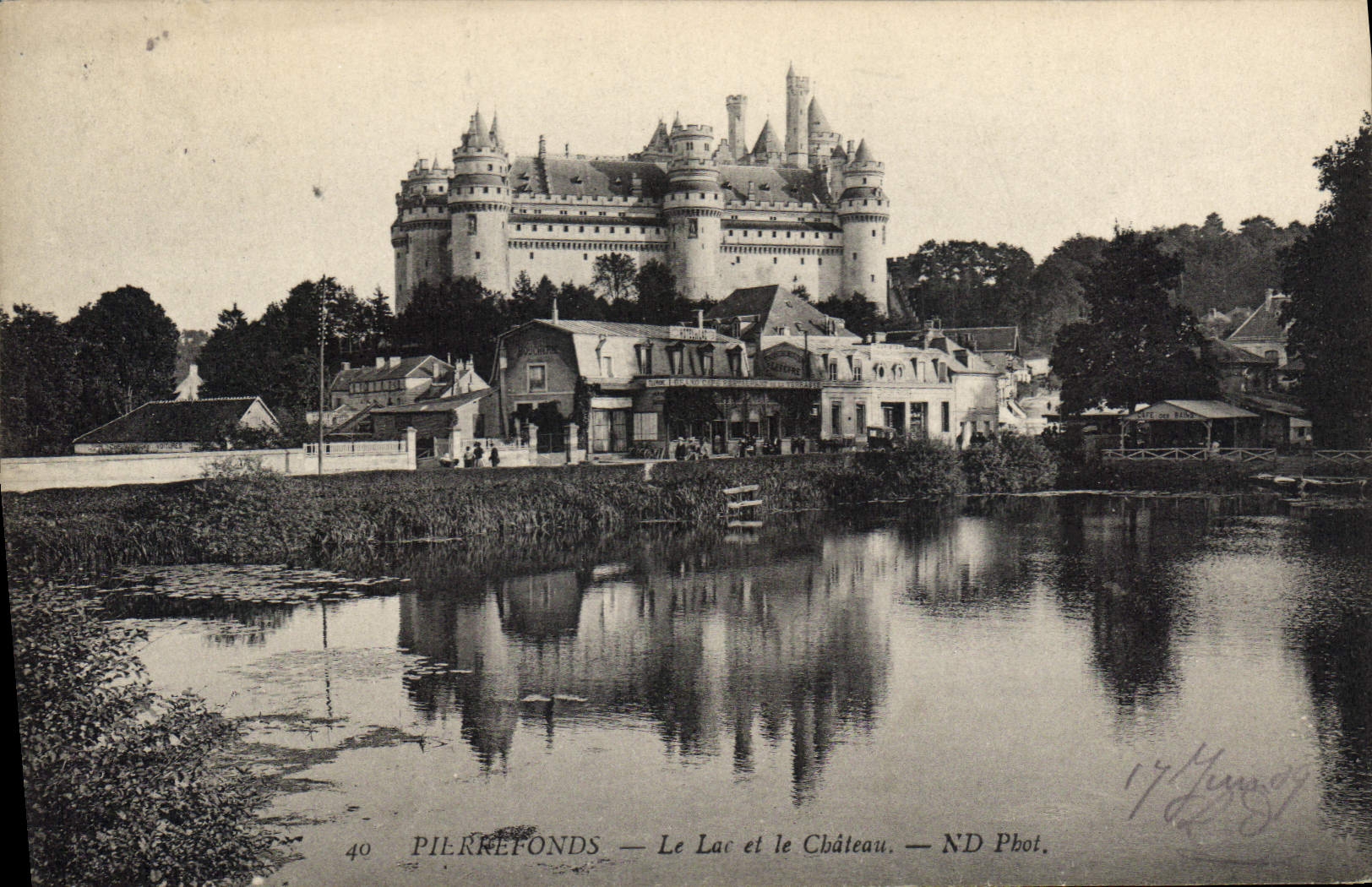 CPA Pierrefonds Le Lac et le Chateau 