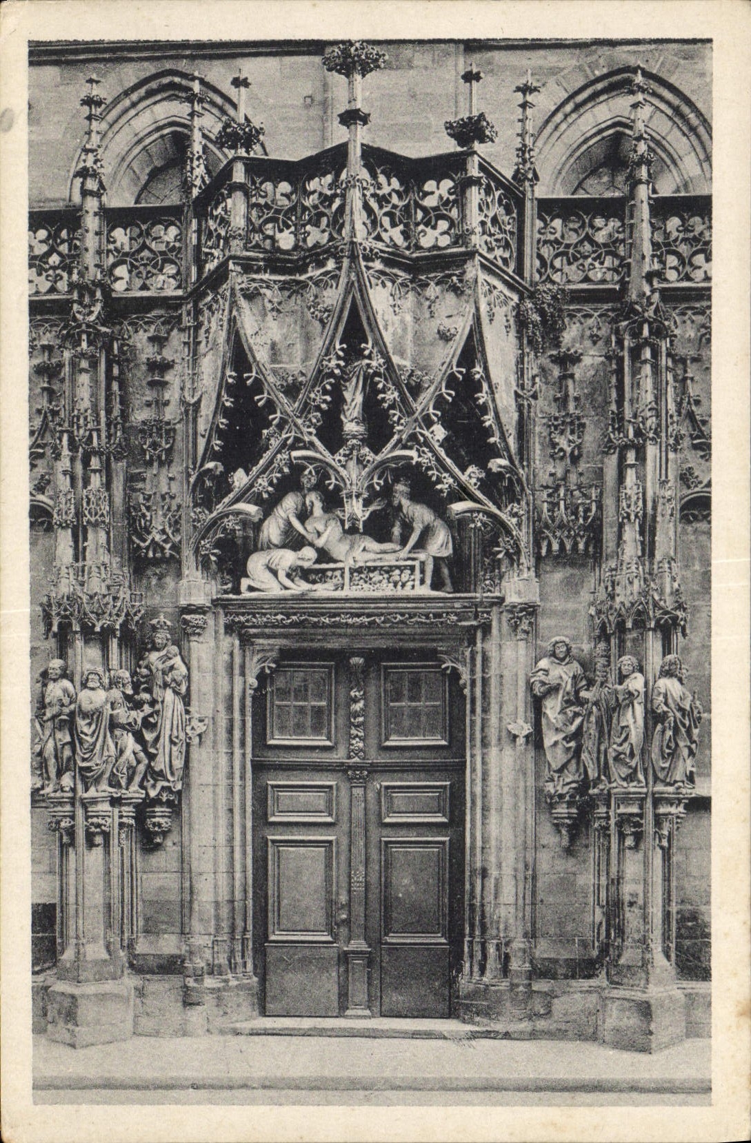 CPA Strassburges Munster Sakt Laurentius Portal 